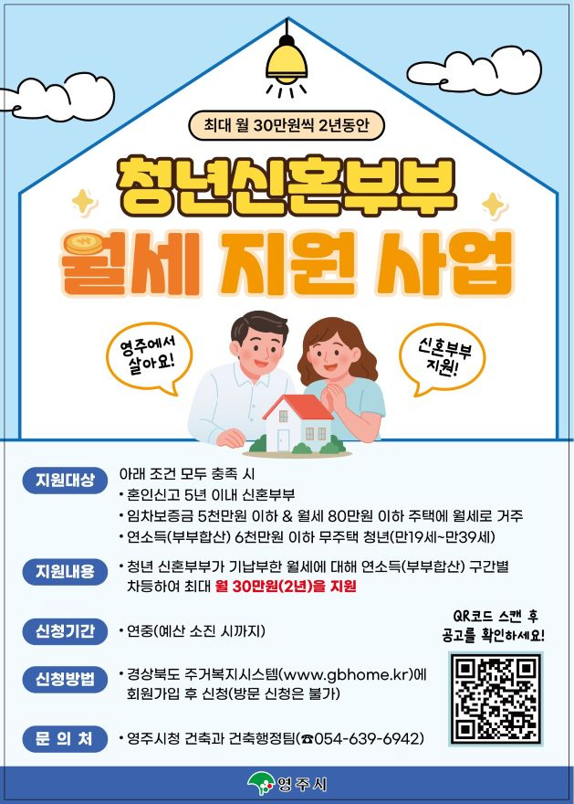 영주-2 영주시, 청년 신혼부부 월세 지원사업 재개(홍보 포스터).jpg